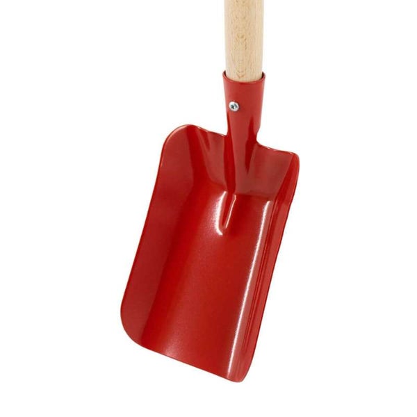 Kinderschaufel (Metall) mit Holzstiel - Rot