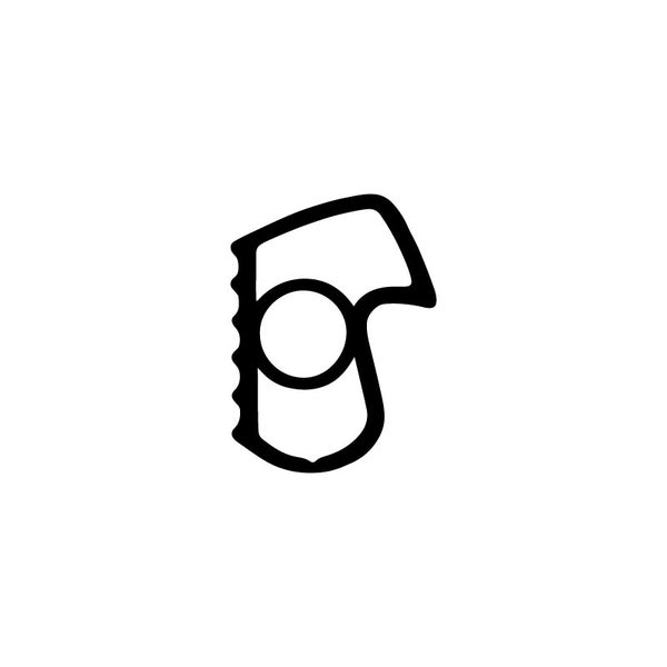 Symbol für einen ergonomischen Handgriff für Werkzeuge