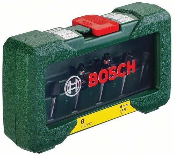 Bosch Fräser-Set-HM 6tlg. Durchmesser: 6 mm Schaft - 2607019464