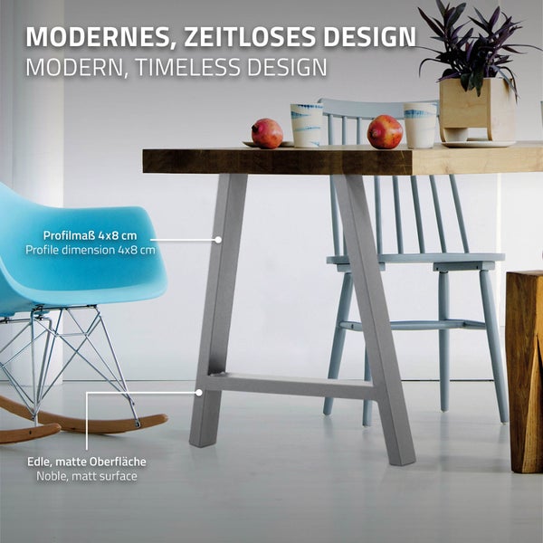 Esstisch mit modernem Design und matter Oberfläche