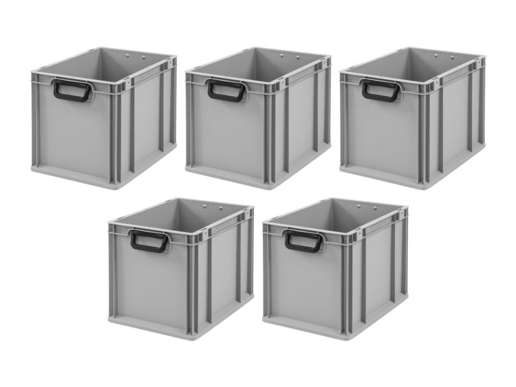 PROREGAL Spar Set 5x Eurobox Nextgen Portable Duo HxBxT 32 x 30 x 40 cm 30 Liter Eurobehälter Transportbox Transportbehälter Stapelbehälter