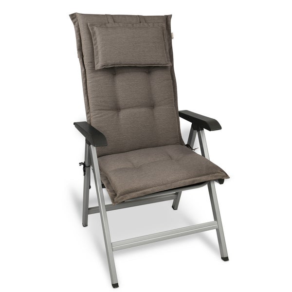Beautissu HighLux HL Hochlehner 120x52x7cm Taupe