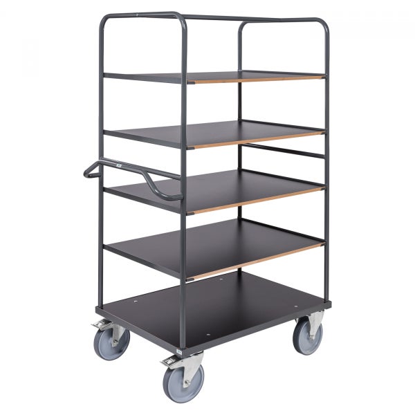 Servierwagen mit fünf Ebenen und Rollen