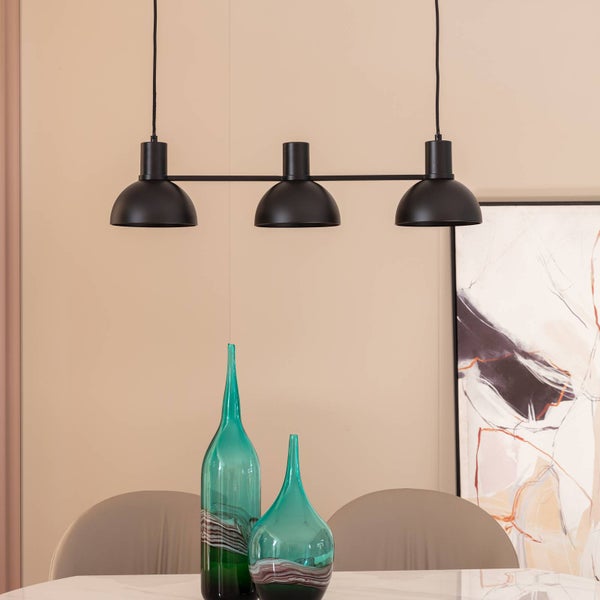Lucande Pendelleuchte Mostrid (Design, Modern) in Schwarz aus Metall (3 flammig E27) - Design-Hängeleuchte Esstischlampe Hängelampe Hängeleuchte Wohnzimmerleuchte