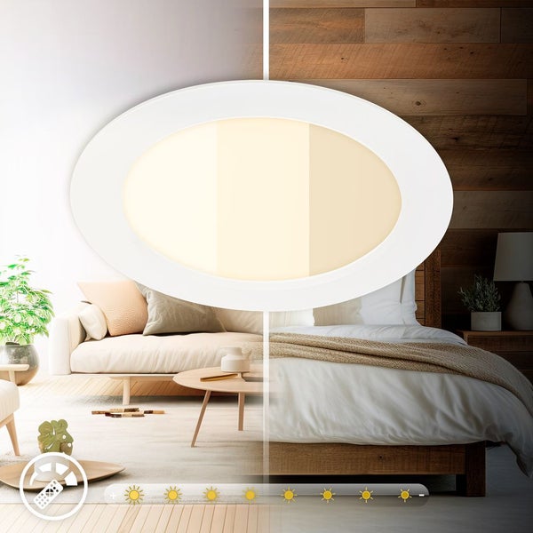 3er Set LED Einbaustrahler Einbauleuchten Spots RGB CCT Dimmbar Fernbedienung