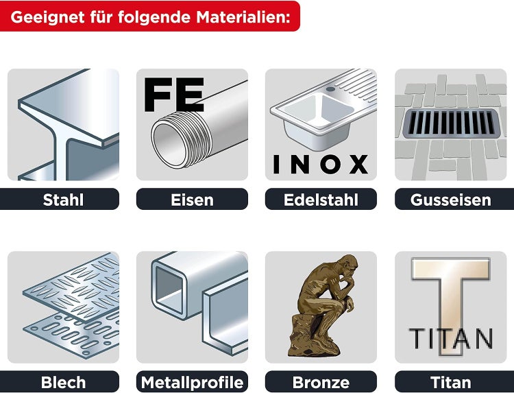 kwb Metallbohrer-Satz, HSS-E  Bohrer-Set, 19-teilig, Ø 1 mm - 10 mm in 0,5 schritten, 135° Spitzwinkel