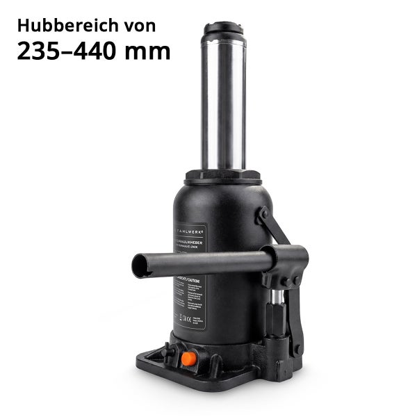 Stahlwerk Hydraulikheber mit einem Hubbereich von 235 bis 440 Millimeter.