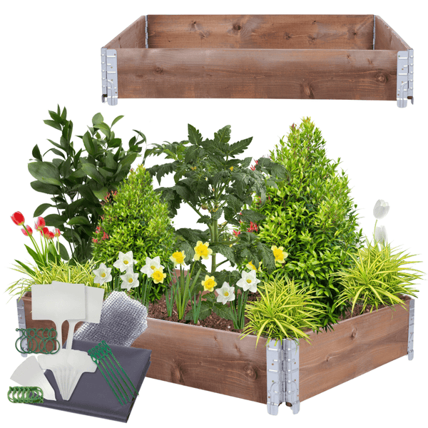 Hochbeetkisten GrowBox HxBxT 20x120x80 cm 1 Ebene Holz Braun