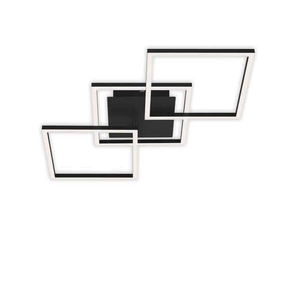 LED Deckenleuchte Dimmbar drehbar 30 W schwarz Metall-Kunststoff Briloner