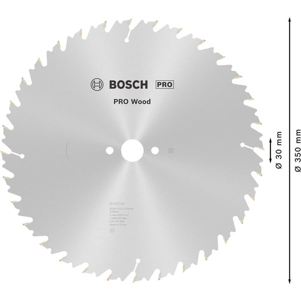 Bosch PRO Wood cordless Blatt für Kreissägen 350 x 3,5 x 30 mm - 2608640683