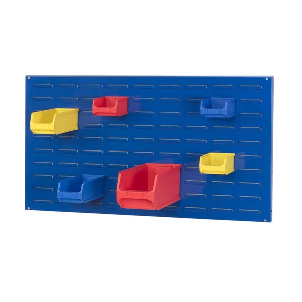 PROREGAL Trägersystem Blaue Systemplatte mit 18 x Leitfähigen Sichtlagerboxen 3.0 Maße H x B 50 x 100 cm Sichtlagerbox Sichtlagerbehälter