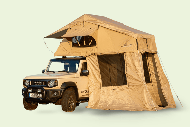AdventureFamily160 Dachzelt inkl. Vorzelt, 160x240 cm Matratze, für 3-4 Pers.