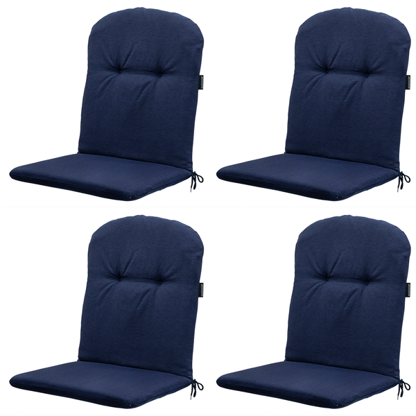Stuhlauflage Stapelstuhl, Panama Indigo - Ca. 96x45 cm - 4er-Set