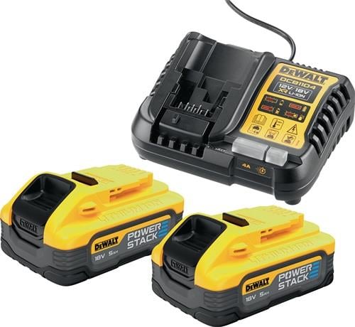 DeWalt Ladegerät mit zwei Power Stack Akkus