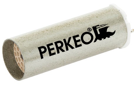 Perkeo Heizelement für Heißluftgeräte mit Keramikeinsatz, Wabenstruktur und Perkeo Logo