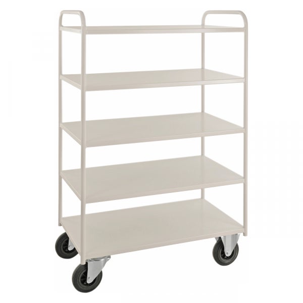 Servierwagen mit vier Ablageflächen und Rädern