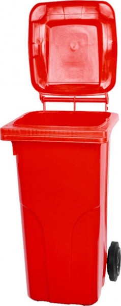PROREGAL Mülltonne Mgb 120 Liter HDPE-Kunststoff Rot
