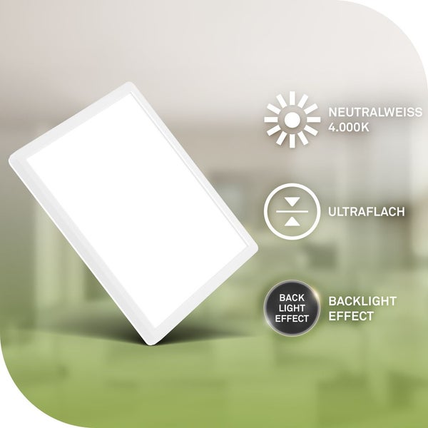Neutralweiß 4000K; extraflach; Backlight Effekt