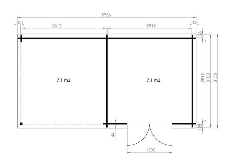 Alpholz Gartenhaus Max-44 ISO Gartenhaus aus Holz, Holzhaus mit 44 mm Wandstärke inklusive Terrasse, Blockbohlenhaus mit Montagematerial, Naturbelassen 6x3,1m