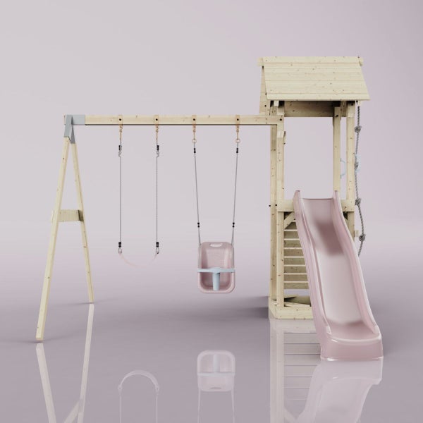 Spielturm mit Schaukel und Rutsche für den Garten