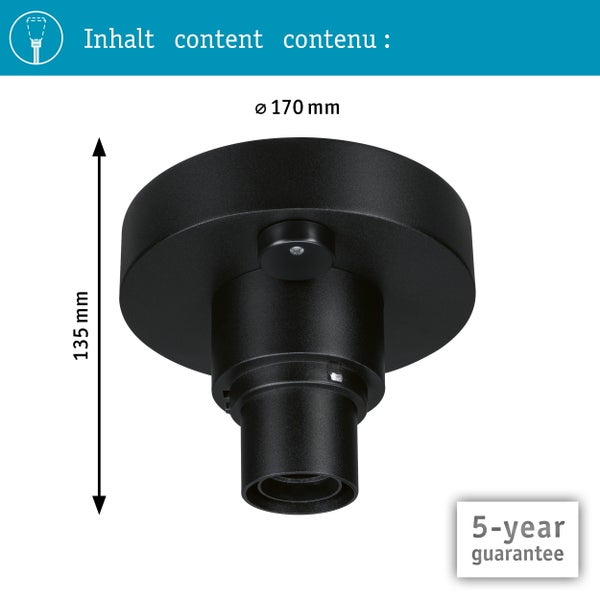 ModuShine Deckenhalter Einfacher Lichtaustritt IP44 Anthrazit