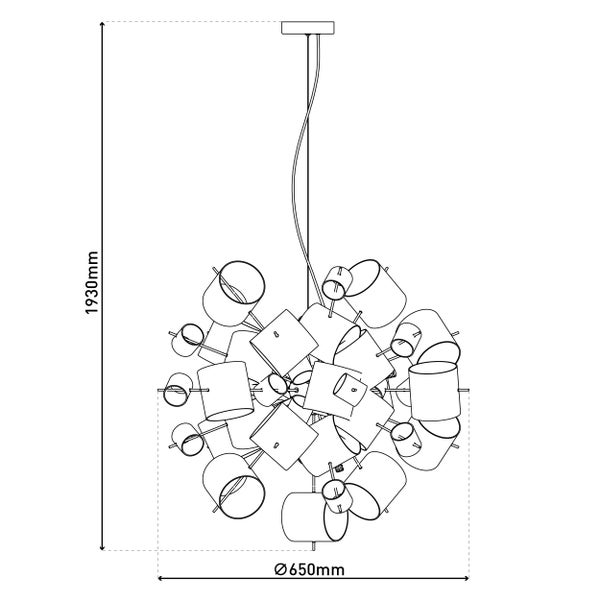 Pendelleuchte mit Lampenschirm in Tropfenform