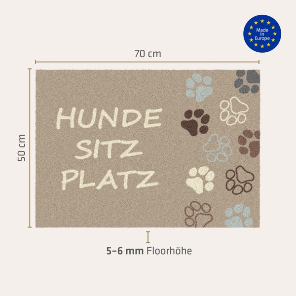 Akzente Feel Badematte mit Motiv in Braun Fußmatte 50 x 70 cm, rutschfest, saugfähig