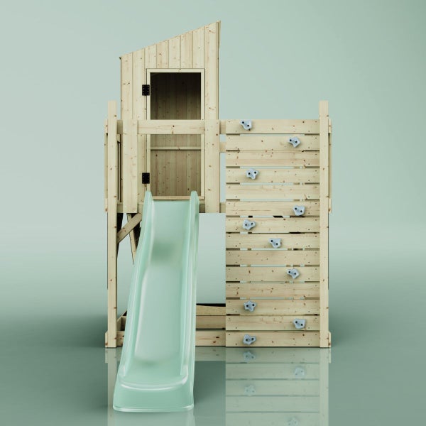 OutdoorToys Spielhaus Mondlicht Kinderspielhaus aus Holz in Grün, Kinderhaus Holzhaus Kinder
