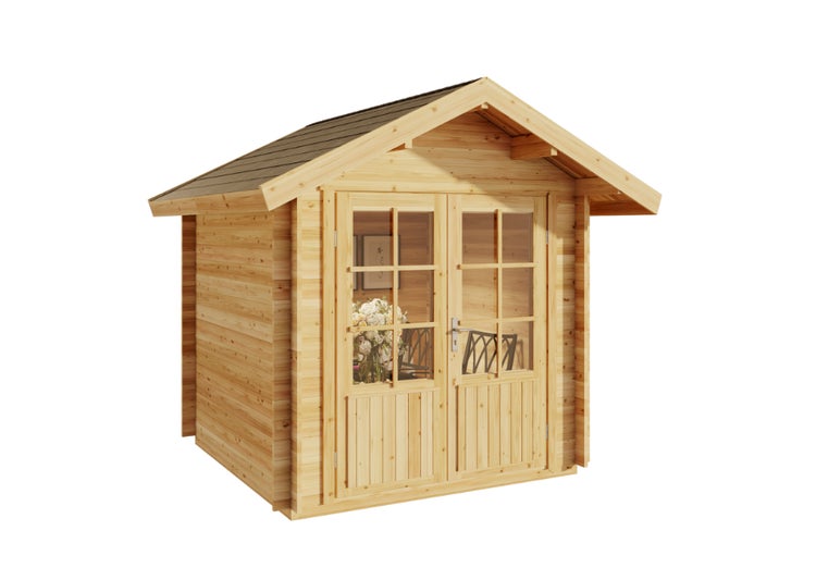 Holzgartenhaus mit Doppeltür und Giebeldach