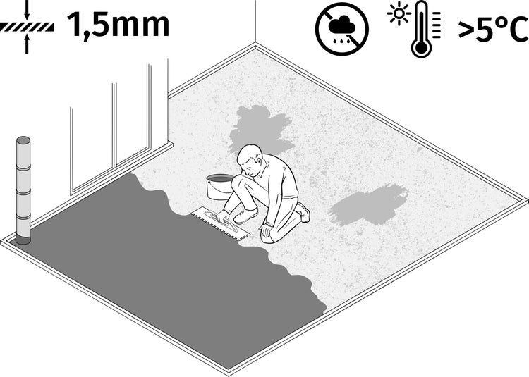 ALLESDICHT 11 kg grau | Dachabdichtung Balkonabdichtung Universalabdichtung | wasserverdünnbar, lösemittelfrei, bitumenfrei | streich-, spritz-, spachtelbar | extrem elastische Dickschichtabdichtung mit Rissüberbrückung | WARCO