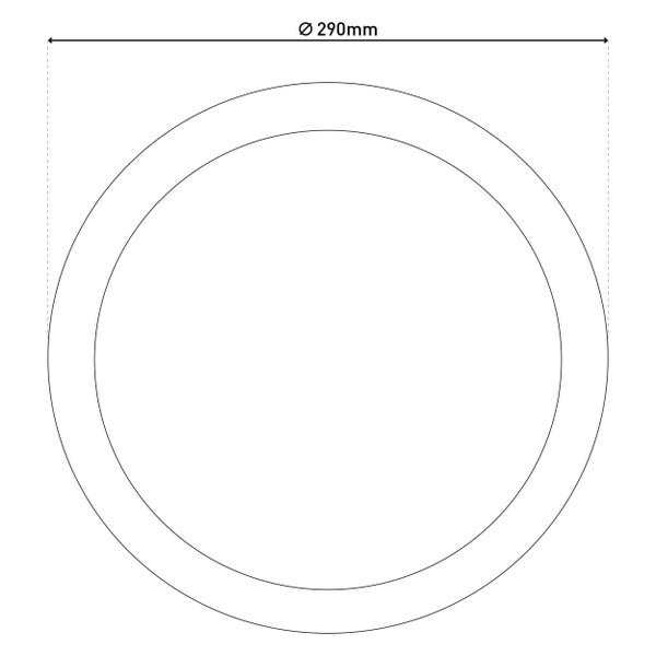 Kreis mit Durchmesser 290 Millimeter