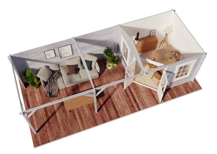 Alpholz Gartenhaus Mississippi-40 aus Massiv-holz, Gerätehaus mit 40 mm Wandstärke, Garten Holzhaus inklusive Montagematerial, Geräteschuppen Größe: 795 x 302 cm