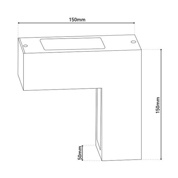 Eckige Außenleuchte