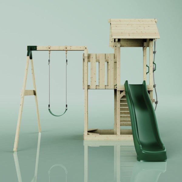 Spielturm mit Schaukel und Rutsche für den Außenbereich