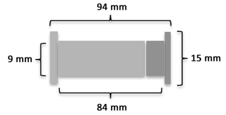 Ersatzteile Teakmöbel Ersatzschraube Messing Hülsenschraube 94-mm 2-teilig