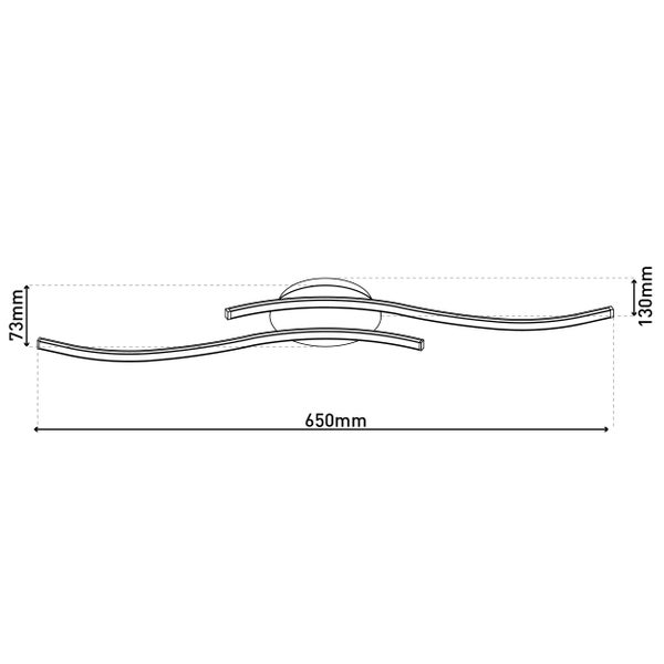 Moderne LED Deckenleuchte mit geschwungenem Design für Innenräume