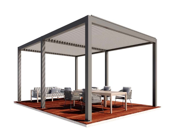 Huun Pergola Mezzo aus Metall 6x4m