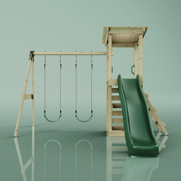 Spielturm mit Schaukel und Rutsche für den Garten