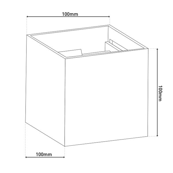 Quadratische Box mit den Maßen 100 mm