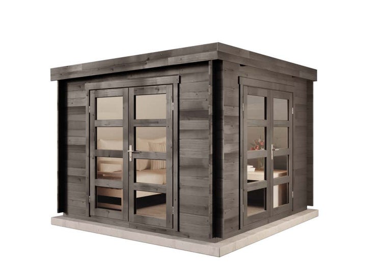 Alpholz Gartenhaus Paloma Beach aus Holz in Naturbelassen mit 28 mm Wandstärke, inkl. Fußboden
