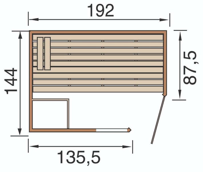 Finntherm Massivholz-Elementsauna Eva Gr. 2 aus Holz Innensauna mit 38 mm Wandstärke Saunakabine Infrarotsauna