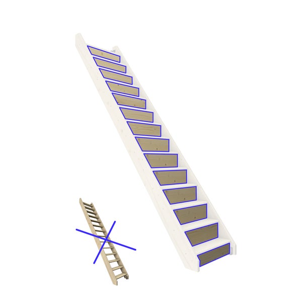 Normandie - Setzstufen für gerade Treppe