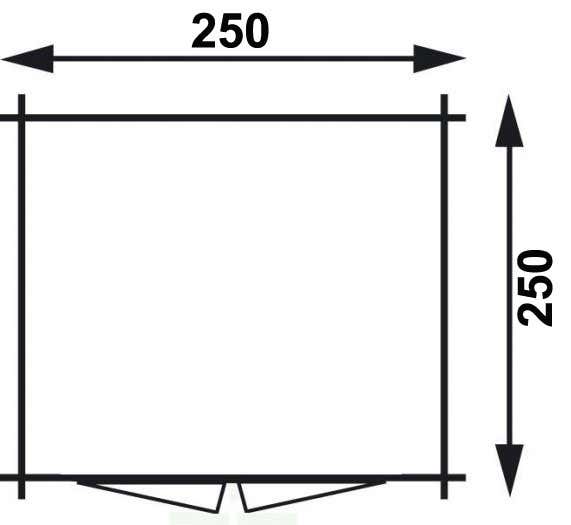 Holzgartenhaus mit Doppeltür und Uhr
