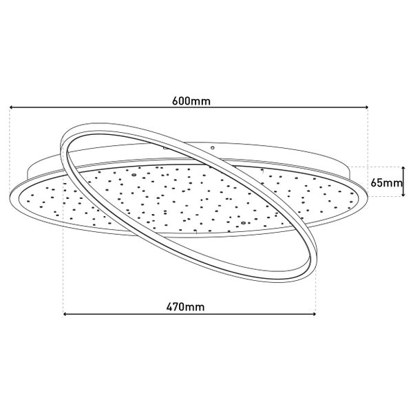 LED-Deckenleuchte mit Sternenmuster
