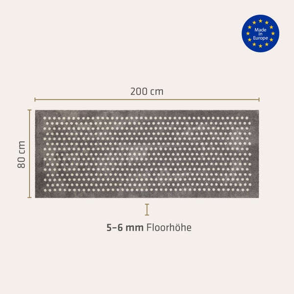 Akzente Feel Badematte mit Motiv in Braun Fußmatte 80 x 200 cm, rutschfest, saugfähig