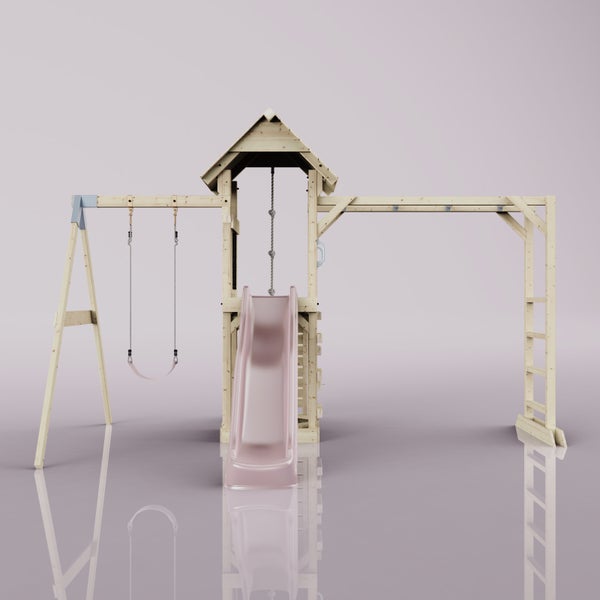 Spielturm mit Schaukel und Rutsche für den Außenbereich