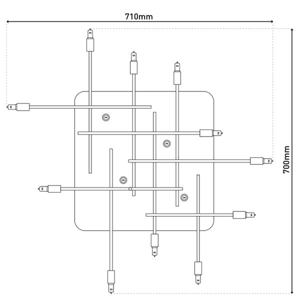Deckenleuchte mit LED-Beleuchtung und dekorativem Design