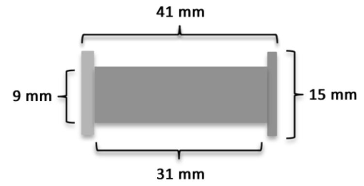 Ersatzteile Teakmöbel Ersatzschraube Messing Hülsenschraube 41-mm 2-teilig
