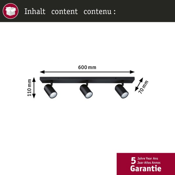 LED-Einbauleuchte Base im Wohnzimmer, dimmbar in drei Stufen 25 Prozent, 50 Prozent und 100 Prozent, 55 Millimeter Einbautiefe.