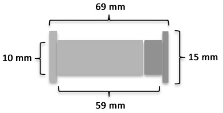 Ersatzteile Teakmöbel Ersatzschraube Messing Hülsenschraube 69-mm 2-teilig